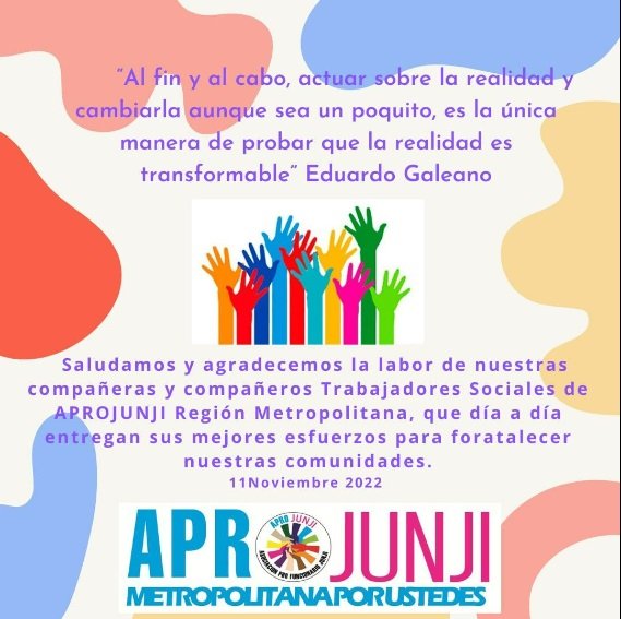 Saludamos a nuestras compañeras y compañeros Trabajadores Sociales en su día.