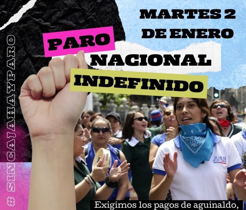 INSTRUCCIONES PARA PARO INDEFINIDO APROJUNJI RM DÍA 2 DE ENERO 2024